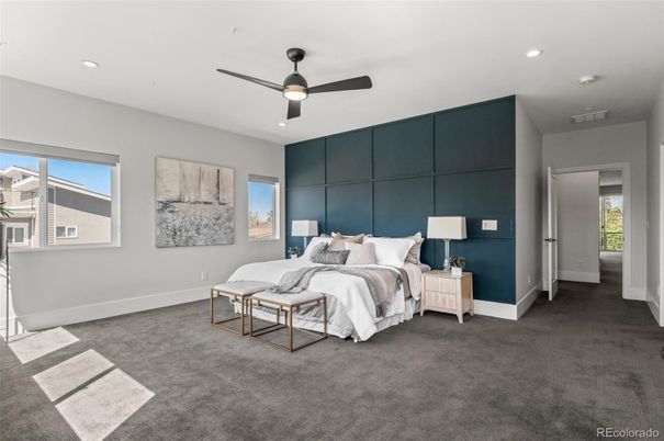 Bedroom, Interior, Recessed Lighting