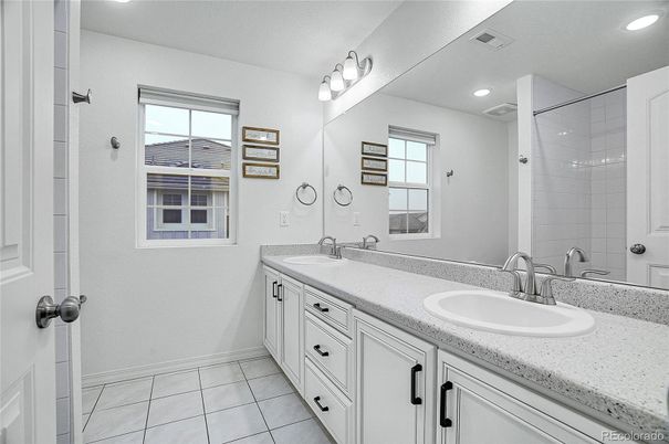 Bathroom, Dual Sink Vanities, Interior, Recessed Lighting