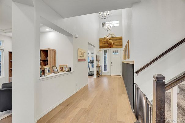 Chandelier, Interior, Recessed Lighting, Wood Texture Flooring