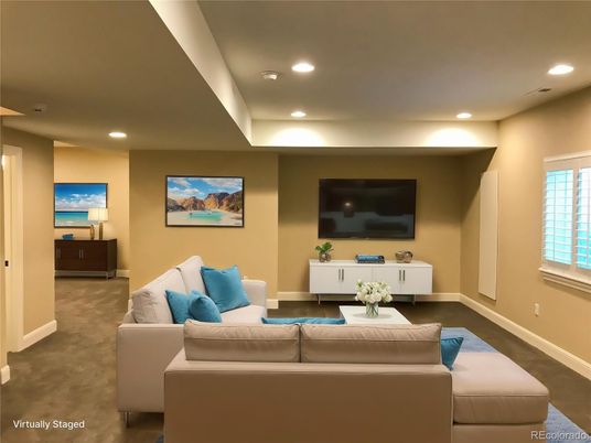 Interior, Living room, Recessed Lighting