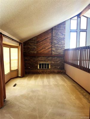 Empty room, Fireplace, Interior, Stone Walls, Wooden Walls