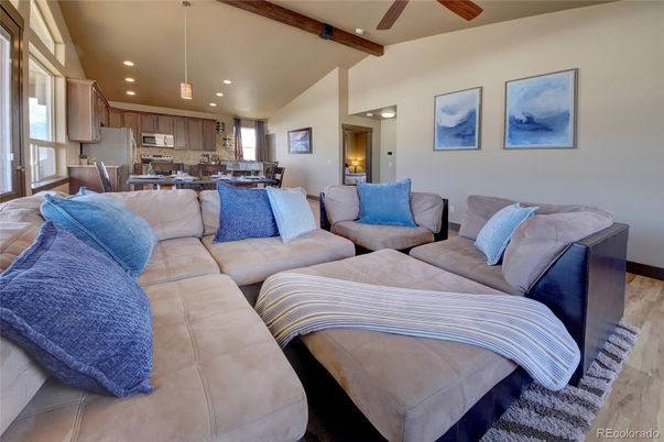 Dining room, Interior, Kitchen, Living room, Pendant Lights, Recessed Lighting, Wooden Beams, Wood Texture Flooring