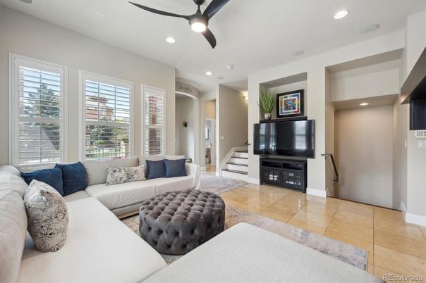Interior, Living room, Recessed Lighting