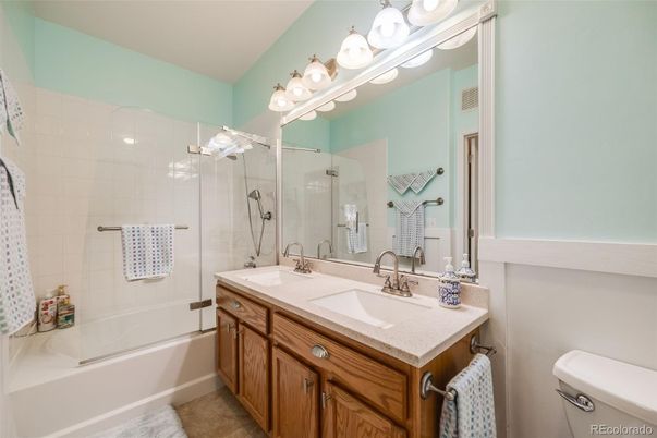 Bathroom, Dual Sink Vanities, Glass Shower, Interior