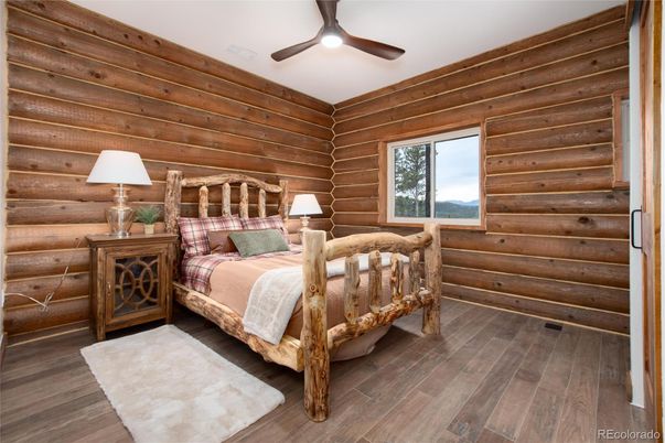 Bedroom, Interior, Wood Texture Flooring, Wooden Walls