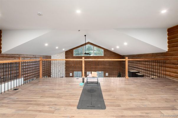 Interior, Recessed Lighting, Wood Texture Flooring, Wooden Walls
