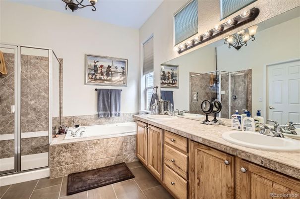 Bathroom, Dual Sink Vanities, Glass Shower, Interior