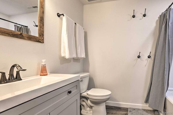 Bathroom, Interior, Wood Texture Flooring