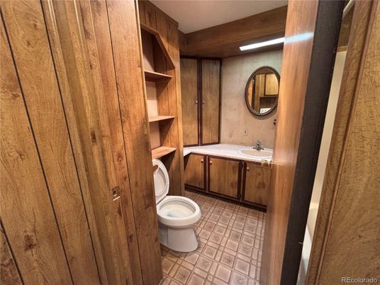 Bathroom, Interior, Wooden Walls