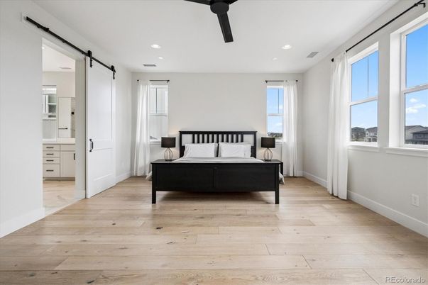 Bathroom, Bedroom, Interior, Recessed Lighting, Wood Texture Flooring