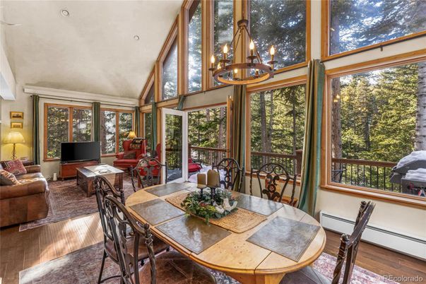 Dining room, Interior, Living room, Sun Room, Wood Texture Flooring
