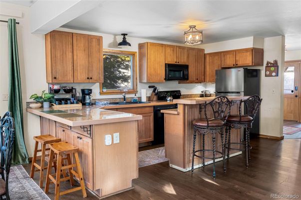 Interior, Kitchen, Wood Texture Flooring