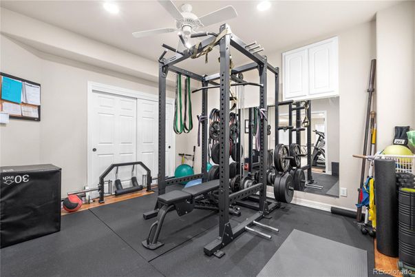 Fitness Equipment, Gym, Interior, Recessed Lighting