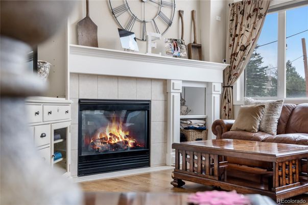 Fireplace, Interior, Wood Texture Flooring