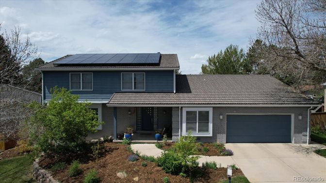 Attached, Exterior, Facade, Brick Facade, Solar Panels, Split Level