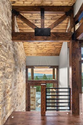 Interior, Stone Walls, Wooden Beams