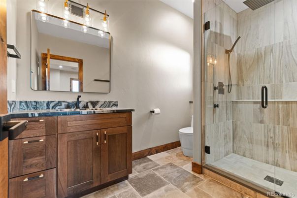 Bathroom, Dual Sink Vanities, Glass Shower, Interior