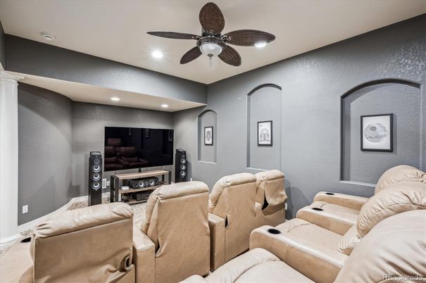 Home Theatre Room, Interior, Recessed Lighting, Theatre Room