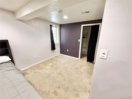 Bedroom, Empty room, Interior, Recessed Lighting