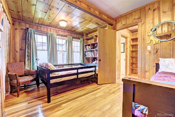 Bedroom, Interior, Wooden Ceilings, Wood Texture Flooring, Wooden Walls