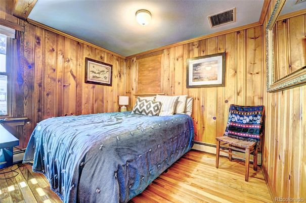 Bedroom, Interior, Wood Texture Flooring, Wooden Walls
