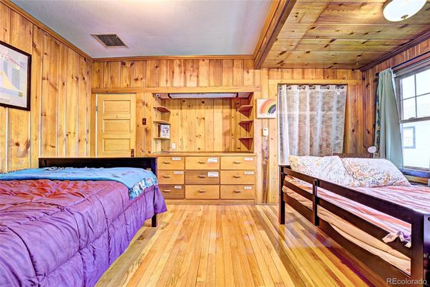 Bedroom, Interior, Wooden Ceilings, Wood Texture Flooring, Wooden Walls