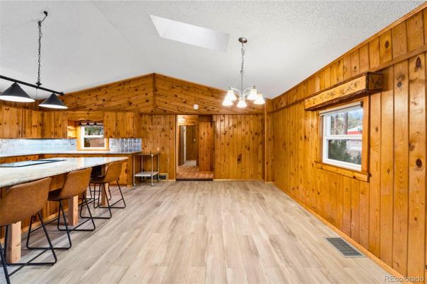 Chandelier, Interior, Pendant Lights, Wood Texture Flooring, Wooden Walls
