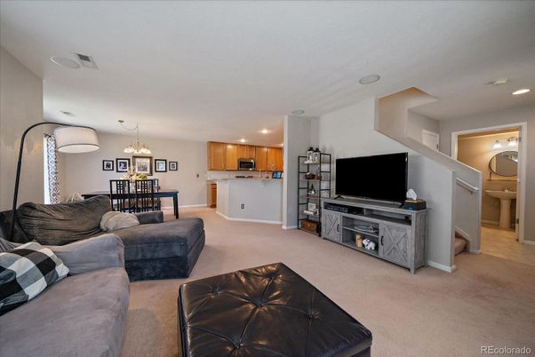 Dining room, Interior, Kitchen, Living room, Pendant Lights, Recessed Lighting