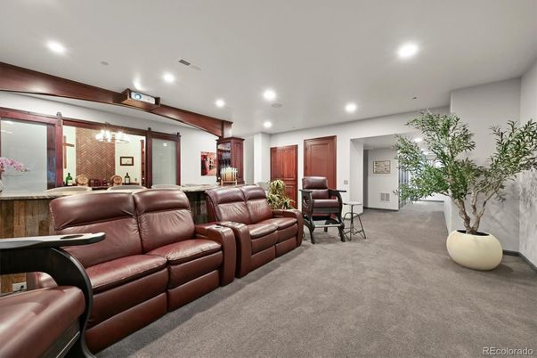 Home Theatre Room, Interior, Recessed Lighting, Theatre Room