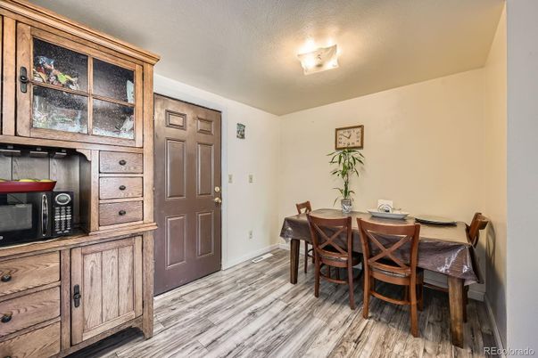 Dining room, Interior, Wood Texture Flooring