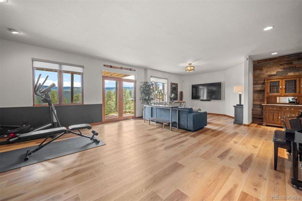 Fitness Equipment, Interior, Recessed Lighting, Wood Texture Flooring