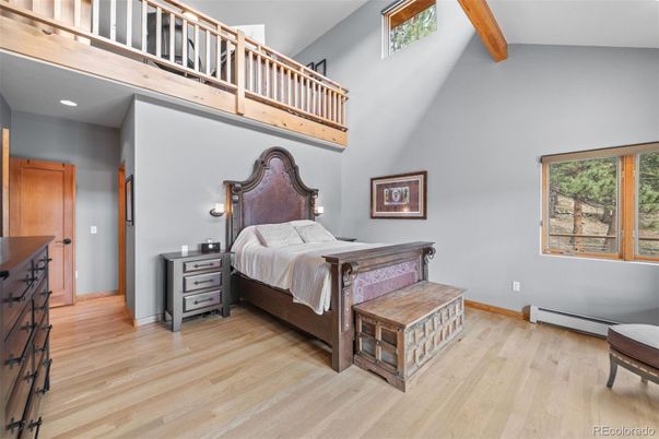 Bedroom, Interior, Wooden Beams, Wood Texture Flooring