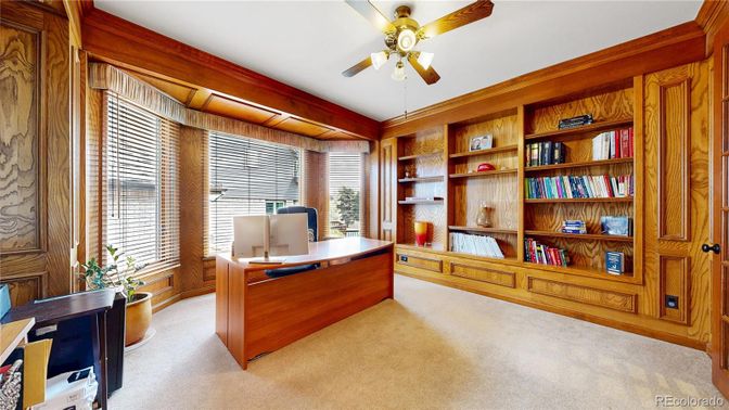 Home Office, Interior, Wooden Walls