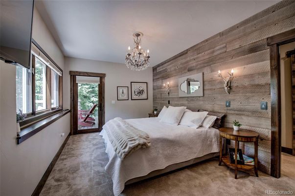Bedroom, Chandelier, Interior, Wooden Walls