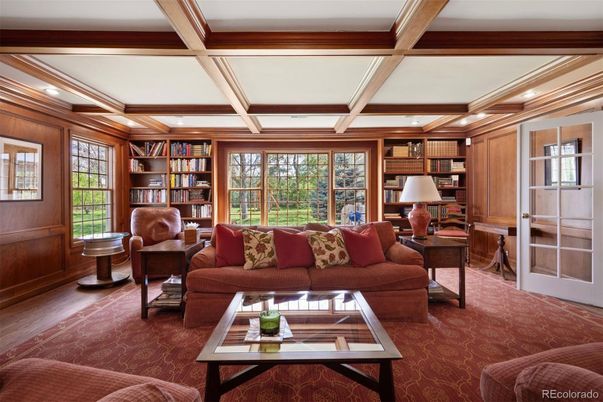 Interior, Living room, Recessed Lighting, Wooden Beams, Wood Texture Flooring