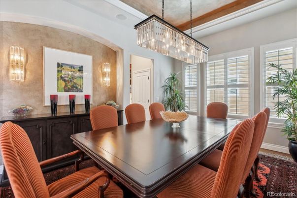 Chandelier, Dining room, Interior