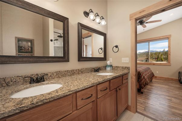 Bathroom, Bedroom, Dual Sink Vanities, Interior, Wood Texture Flooring