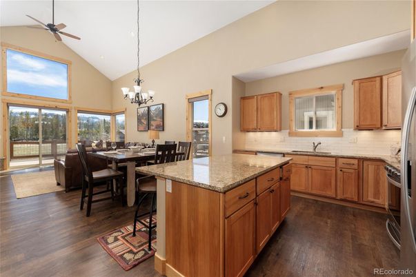 Chandelier, Dining room, Interior, Kitchen, Wood Texture Flooring