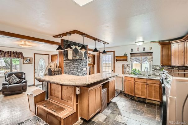 Interior, Kitchen, Wood Texture Flooring