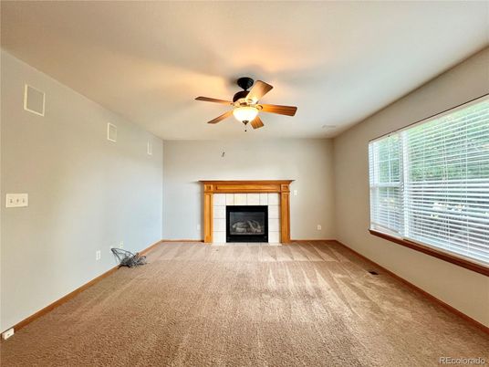 Empty room, Fireplace, Interior