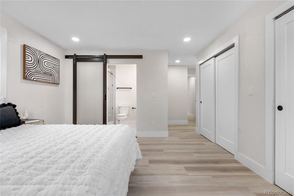 Bathroom, Bedroom, Interior, Recessed Lighting, Wood Texture Flooring