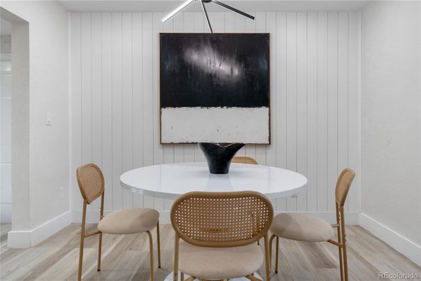 Dining room, Interior, Wood Texture Flooring