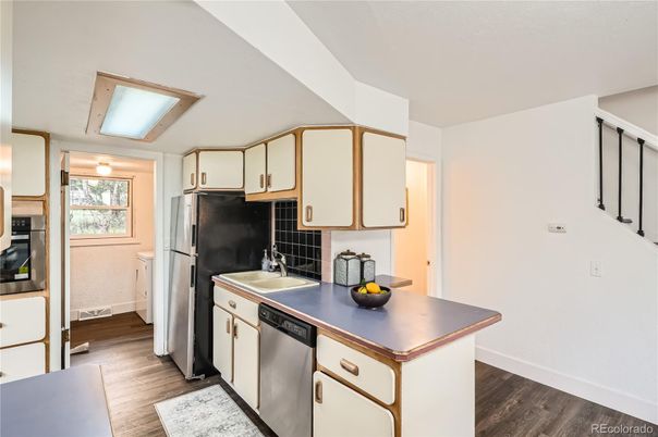 Interior, Kitchen, Wood Texture Flooring