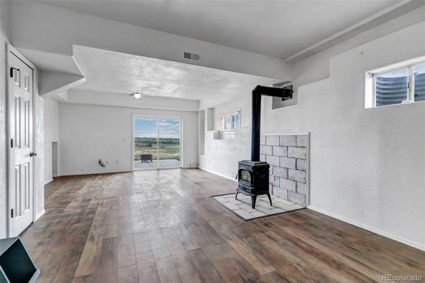 Empty room, Fireplace, Interior, Wood Texture Flooring