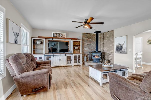 Fireplace, Interior, Living room, Stone Walls, Wood Texture Flooring