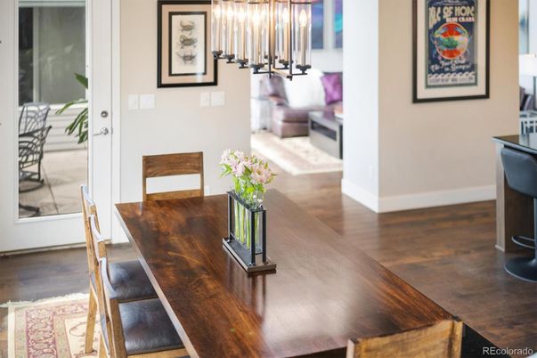 Dining room, Interior, Wood Texture Flooring