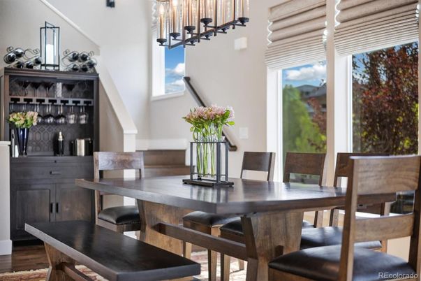 Dining room, Interior, Wood Texture Flooring