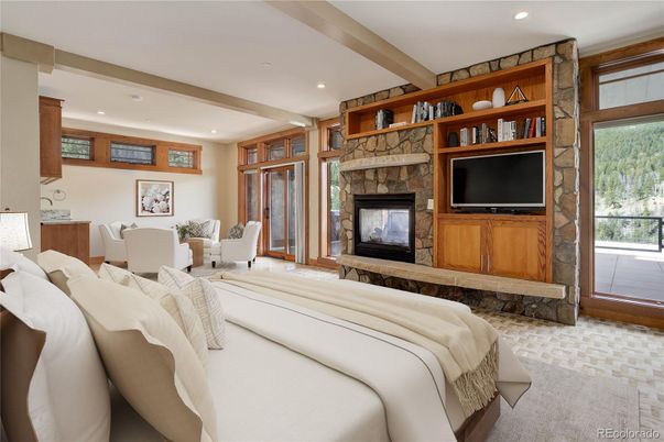 Bedroom, Fireplace, Interior, Recessed Lighting