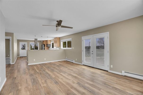 Empty room, Interior, Kitchen, Wood Texture Flooring