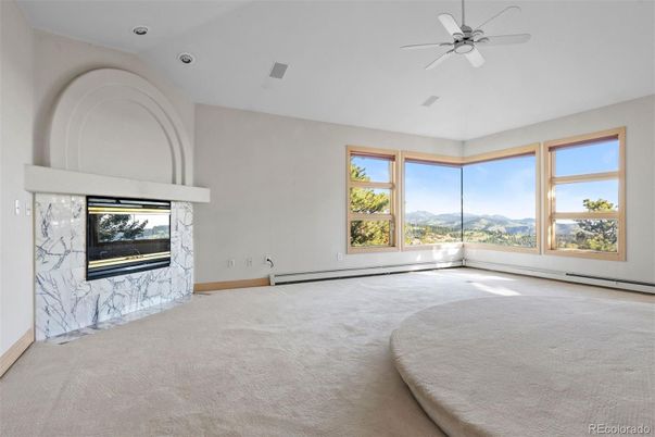 Empty room, Fireplace, Interior, Recessed Lighting